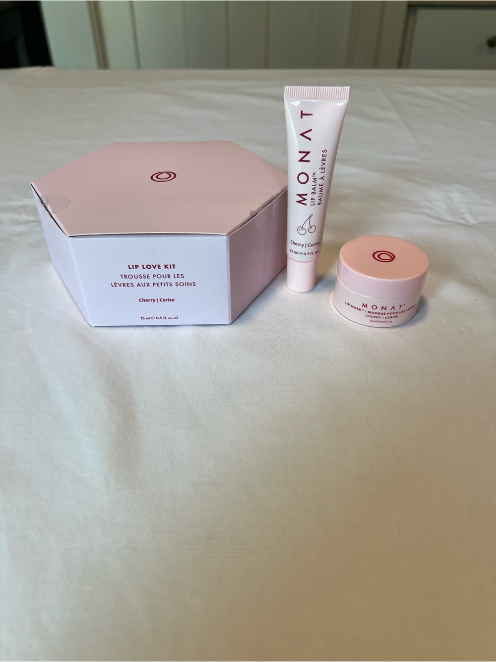 MONAT Lip Love Kit - Pink Cherry Lip Balm & Treatment Mask NIB